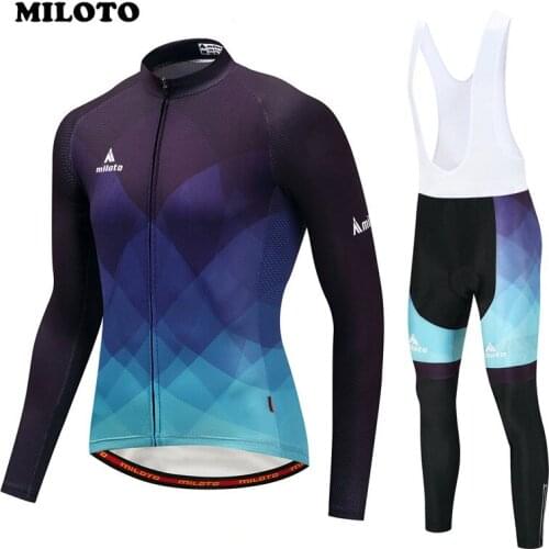Miloto team Cycling Jersey Set Long Sleeve Autumn Racing Cycling Clothing Ropa Ciclismo mtb Bike Jersey Road Bicycle Clothing