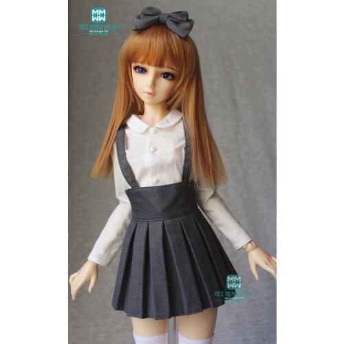 BJD doll clothes suitable for 1/3 BJD DD SD10 doll fashion qualities pleated skirt Wine red black gray khaki