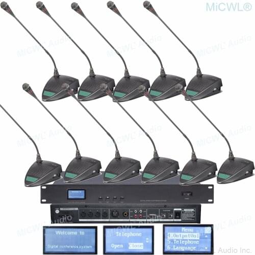 MXC800 Digital Conference Microphone Wired System Built-in speaker Desktop Gooseneck Mics MiCWL A351M series A06