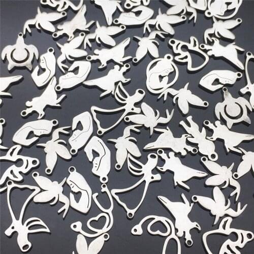 God Bless Angel Praying Stainless Steel Charm 10pcs Necklace Bracelet Findings Diy Jewelry Make Finding