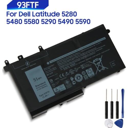 Original Replacement Battery For Dell Latitude 5280 5490 5590 5480 5580 5290 93FTF D4CMT 4YFVG 083XPC 83XPC Genuine Battery 51Wh