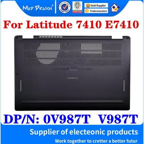 New 0V987T V987T For Dell Latitude 7410 E7410 Laptop Access Panel Door Cover Lower Bottom Cover Base Lid Back Shell black