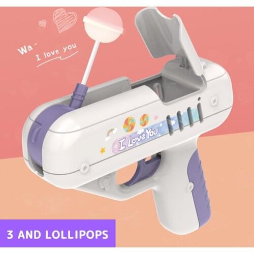 Love Surprise Lollipop Gun Candy Gun Sugar Lollipop Gun Sweet Toys Gift for Boy Friend Children Toy Friend Boyfriend Kids Gift