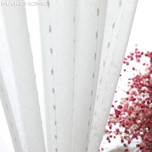 Simple Stripe Window Tulle Curtains for Living Room Bedroom European Style Veil Sheer Voile Curtains for Kids Room Custom Size