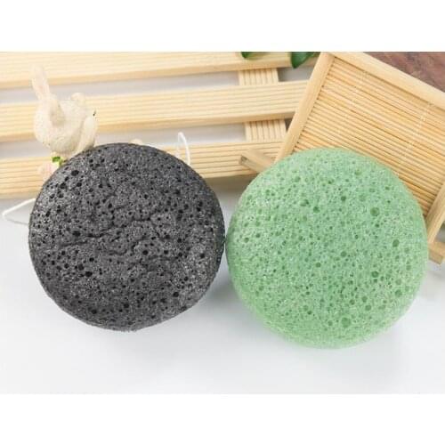 Flutter wash natural active plant konjac Cleansing face cleaning flapping Amorphophallus konjac wet sponge 200pcs SN112