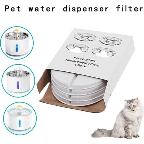 Replacement Activated Carbon Filter For Cat Water Drinking Fountain Replaced Filters Flower For Pet Dog Round Fountain Dispenser