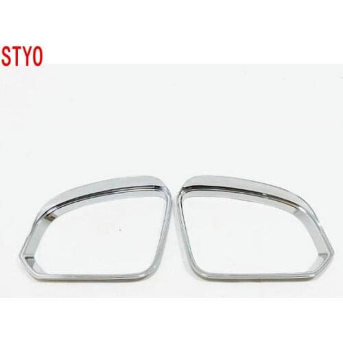 STYO Car ABS Chrome Car rearview mirror block rain eyebrow Cover For VOLVO XC40 2019
