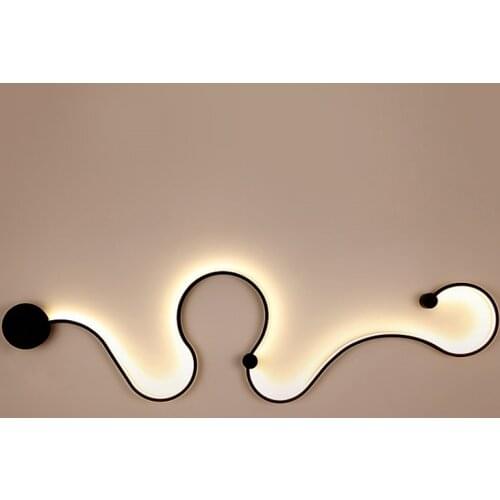 Nordic Led Wall Lamp Modern Minimalist Curve Wall Lamps For Living Room Bedroom Home Decor Luminaire Bedside Wall Light Fixtures