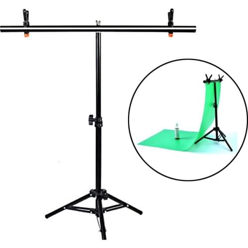 Photography T-Shape Backdrop Frame Photo Background Stand Support System Stands Kit With Clamps for Video Studio Chroma Key