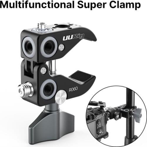 UURig R060 Super Clamp Crab Pliers Clip for DSLR Rig Cameras Gimbal Magic Arm Umbrellas Cross Bars