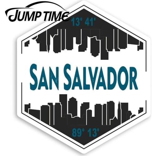 Jump Time San Salvador City Vinyl Stickers - Travel Sticker Laptop Luggage Window Bumper Decal Waterproof Car Accessories