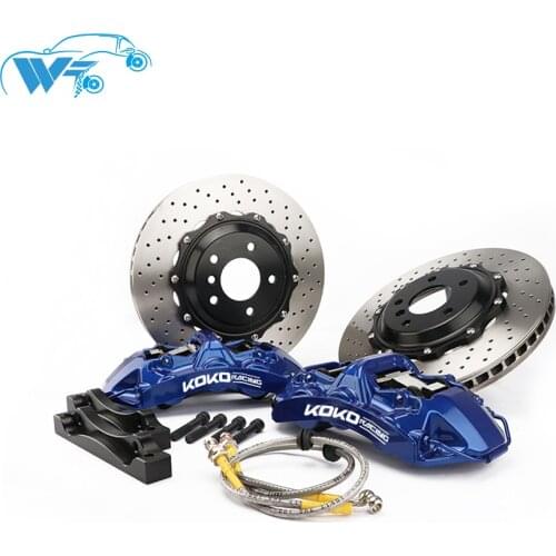 KOKO RACING best quality GT6 brake kit 6 big piston blue caliper with high temperature brake pads for Cadillac Escalade