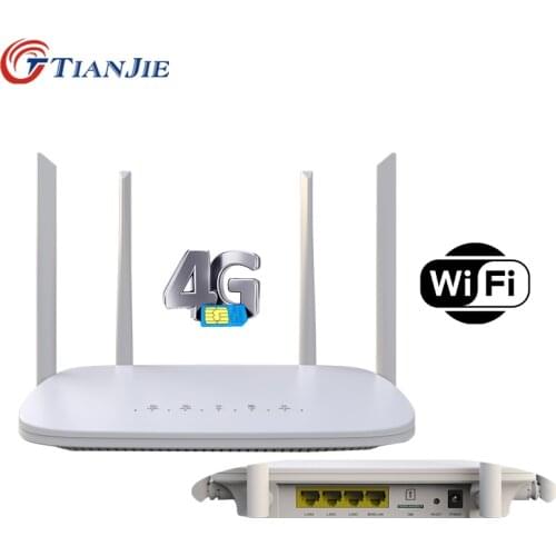 TianJie 4G CPE LTE Wifi Router With Sim 150Mbps Mobile Hotspot Mini Modem Wireless Broadband 3G 4G Portable Wi-Fi Router Gateway