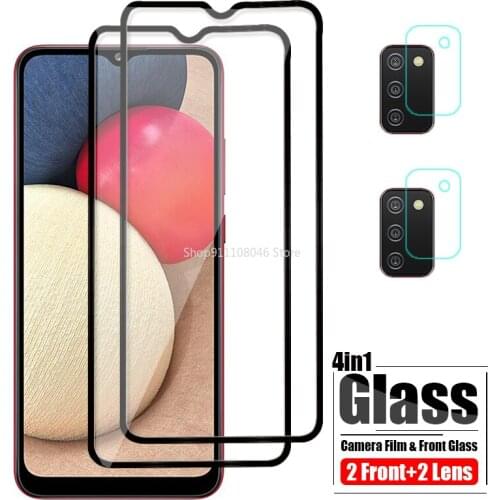 Protective Glass For Samsung Galaxy A02S Glass Camera Len Screen Protector On For Samsung A02S Front Tempered Film SM-A025 6.5"