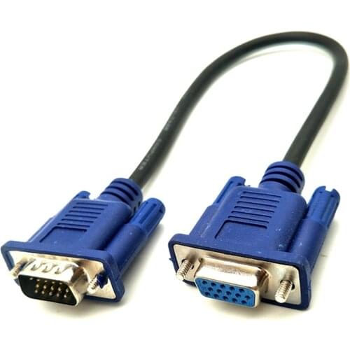 0.5m-10m HD15Pin VGA D-Sub Short Video Cable Cord Male to Male M/M Male to Female and Female to Female RGB Cable for Monitor