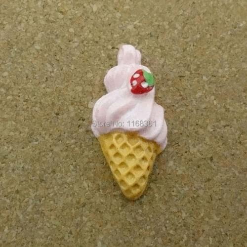 1pcs/lot resin flat back pink strawberry ice 24mm simulation of food Cabochon Scrapbook DIY phone decoration B403-10