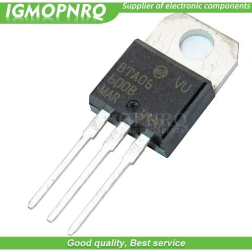 10pcs free shipping BTA06-600B BTA06 BTA06-600 TO-220 Triacs 6 Amp 600 Volt thyristor new original