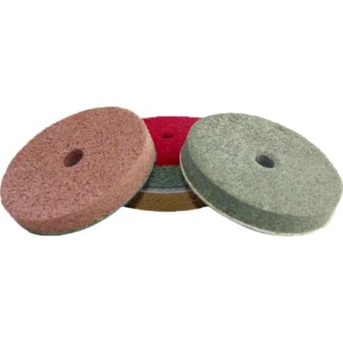 3PCS/Set 4 Inch 100mm Sponge Foam Fiber Granite Sponge Diamond Polishing Pad For For Marble Stone Polishing