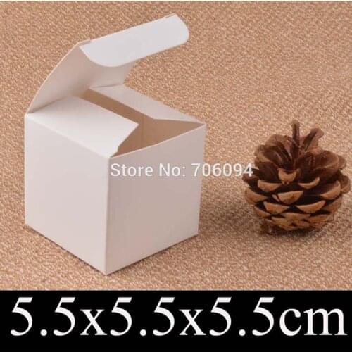 5.5*5.5*5.5cm Cosmetic/Jewerly white paper box 2.2''*2.2''*2.2'' gift boxes,Essential oil box,custom box logo 100pcs/lot
