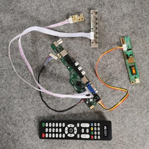 800*600 panel universal LCD drive card Kit VGA+AV+USB 20-Pin LVDS Fit LC121S1/LP121SA/LP104S5/B104SN01/N104S1 screen 1-CCFL