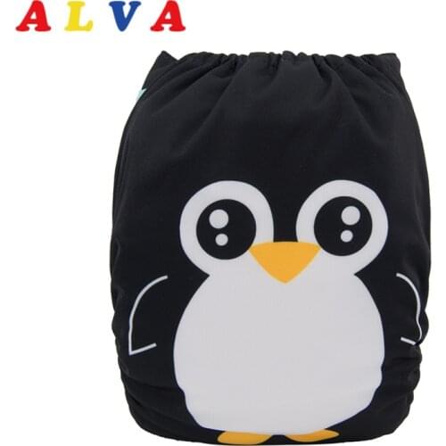 Alvababy Pocket Diaper Digital Positioned Modern Cloth Nappy with Microfiber Insert
