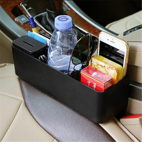 Car Styling Storage Box Phone Holder Seat Side Car Organizer Cup Holder Coin Box Car Seat Organizer for Wallet Cigarette Cards