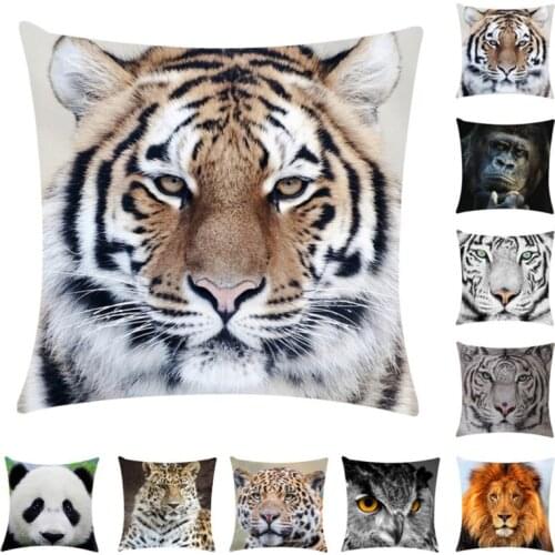 Hap Deer Velvet Printed Throw Pillow Case Bedside Waist Pillow Animal Pattern Pillow Case Sofa Pillows Without Filler