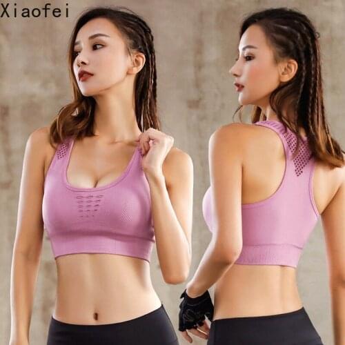 Seamless Sports Bra Push Up High Impact Hollow Out Fitness Sportswear Women Gym Yoga Running Training Workout Top