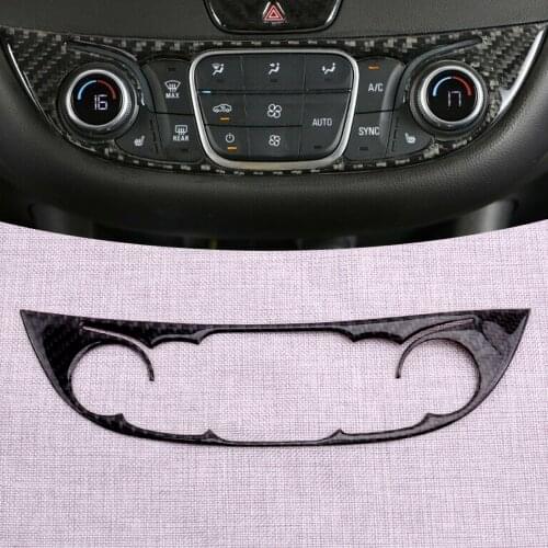 CITALL Car Console Center Air Condition Panel Cover Fit for Chevrolet Malibu 2016 2017 2018 2019 Carbon Fiber Black