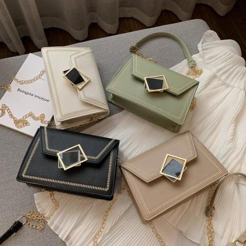 Ladies Phone Pouch Bags Vintage Crossbody Bags for Women 2021 Pu Leather Handbag and Purse Chain Shoulder Messenger Bag