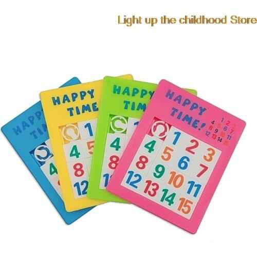 Children Numbers Alphabets Learning& Educational Jigsaw Intellectual Development Game Toys 3D Slide Puzzle Plastic Toys
