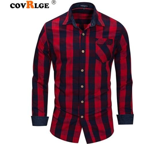 FREDD MARSHALL New Arrival Mens Plaid Shirt 100% Cotton Long Sleeve Casual Fashion Social Business Style Dress Shirts MCL238