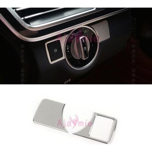 Chrome For Mercedes Benz E Class A B old-C GLA CLA ML GL GLK GLE GLS Headlight Switch Cover Trim Car Styling Accessories