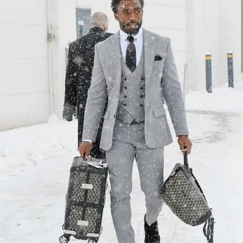 Tailored Winter Mens Suits 3 Pieces Groom Best Man Pants Suit Business Wedding Blazer (Jacket+Vest+Pants)