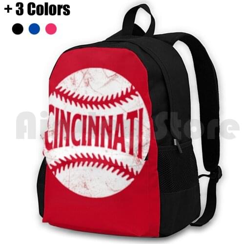 - Red Outdoor Hiking Backpack Waterproof Camping Travel Baseball Baseball Design Baseball Team Sport Sports Joey Votto Reds