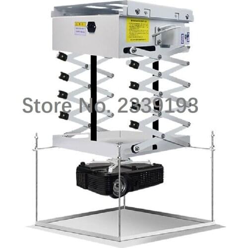 70CM Projector Bracket Motorized Electric Lift Scissors Projector Ceiling Mount Projector Lift With Remote Control