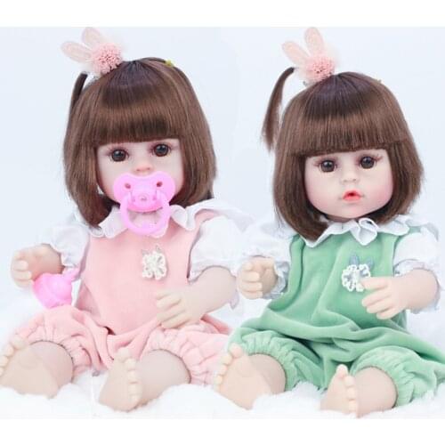JINGXIN Princess 40cm Girl Reborn Baby Doll Full Silicone Bath Play Dolls Toy No Function Vinyl Newborn Waterproof Girl Toy
