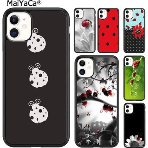 MaiYaCa Lady Bugs Phone Case Cover For iPhone 5s SE 6 6s 7 8 plus X XR XS 11 12 pro max Samsung Galaxy S8 S9 S10 PLUS shell
