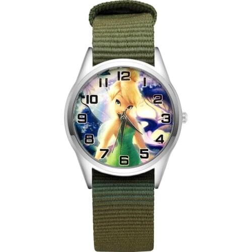 Fashion Cartoon Cute pretty girl style Watches Womens Girls Students Boys Children Nylon Strap Quartz Wrist Watch Clcok JC62