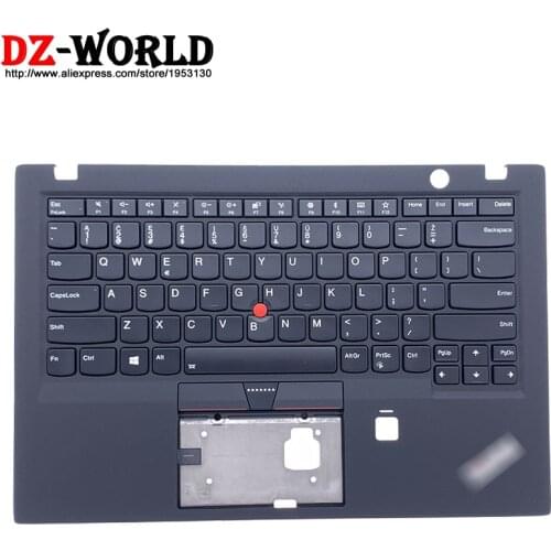 New Original Palmrest Upper Case With Lithuania Backlit Keyboard for Lenovo Thinkpad X1 Carbon 5th Gen Laptop C Cover 01LX524