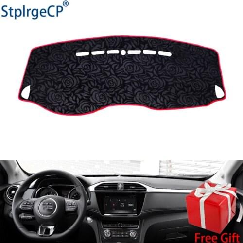 Latest Rose Pattern Non-slip Car Dashboard Cover Dash Mat Pad DashMat ANti-UV Car Sticker for MG GS 2017 2018 2019 Car Styling