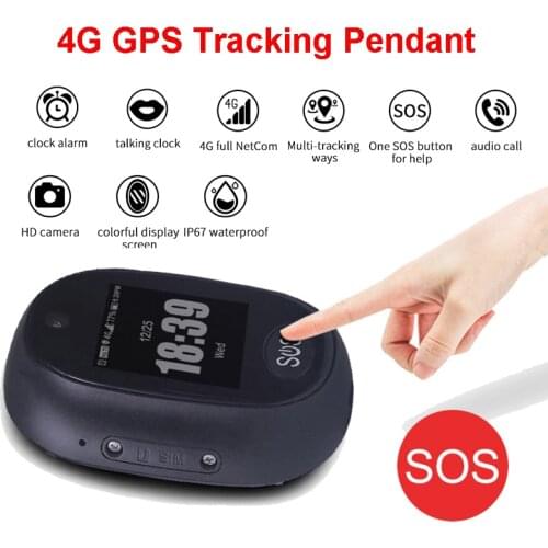 Newest 4G LTE Full NetCom Personal GPS Tracker Smart Tracking Pendant Audio Call SOS Help for Elderly Kids Waterproof IP67