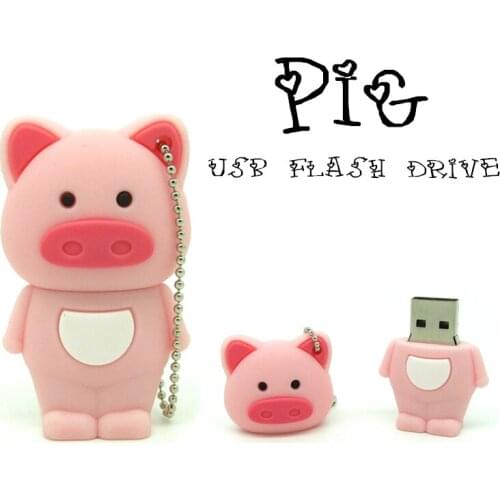 New design cute pink pig usb flash drive disk memory stick 16gb 32gb pendrive Pen drive personalizado mini cartoon gift 4gb 8gb