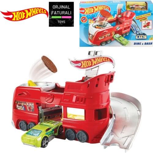 Hot Wheels City Starter Kits Dine Dash FJN39 Great Birthday Gift Toys Play Set Car Track Model for Children Accessories