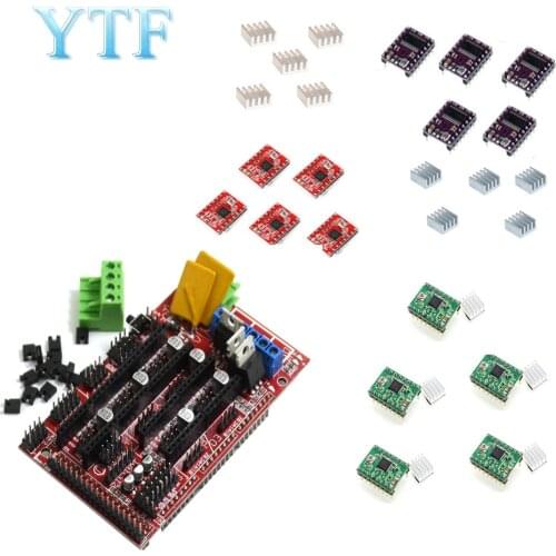 1pc RAMPS 1.4 Control Panel 5Pcs DRV8825 Or A4988 Stepper Motor Drive 3D Printer Parts