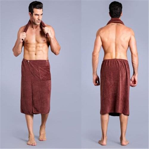 Beach Bath Towel Blanket Fashion Man Wearable Magic Mircofiber Bf Bath Towel with Pocket Soft Swimming