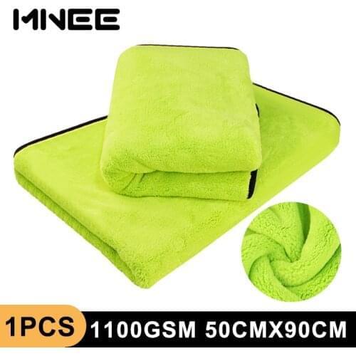 Car Detailing Towel 1100GSM Car Cleaning Tool Microfiber Drying Towels 50*90cm 30*30CM Car Detail Polishing 70/30 Car Wash Cloth