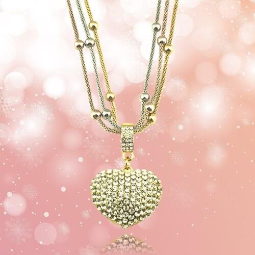 Ins Alloy Love Heart Shape Chain Presents&Necklace For women Chain Heart Necklaces Gold Statement Bijoux Femme Necklace SE200043