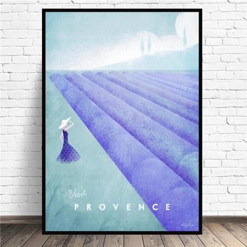 Provence Minimalist Travel Canvas Painting Art Print Poster Picture Wall Modern Minimalist Bedroom Living Room Decoration