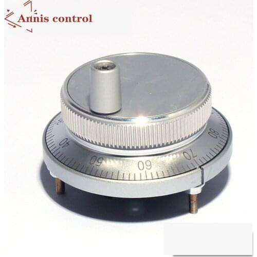 CNC electronic handwheel 5V 60mm 100PPR pulse generator manual hand pulse rotary encoder 4 terminals 6 terminals